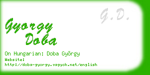 gyorgy doba business card